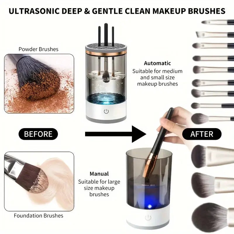 Electric Makeup Brush Cleaner & Dryer – Automatic Multi Brush Cleaning Machine