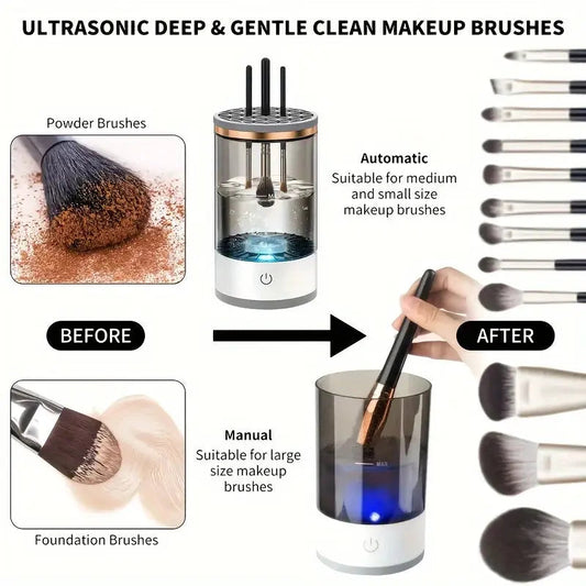 Electric Makeup Brush Cleaner & Dryer – Automatic Multi Brush Cleaning Machine